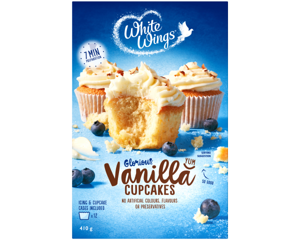 White Wings Cupcake Mix Vanilla 410 g White Wings Cupcake Mix Vanilla 410 g