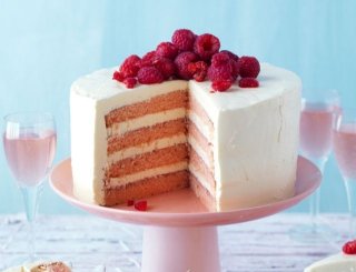 Raspberry layer cake