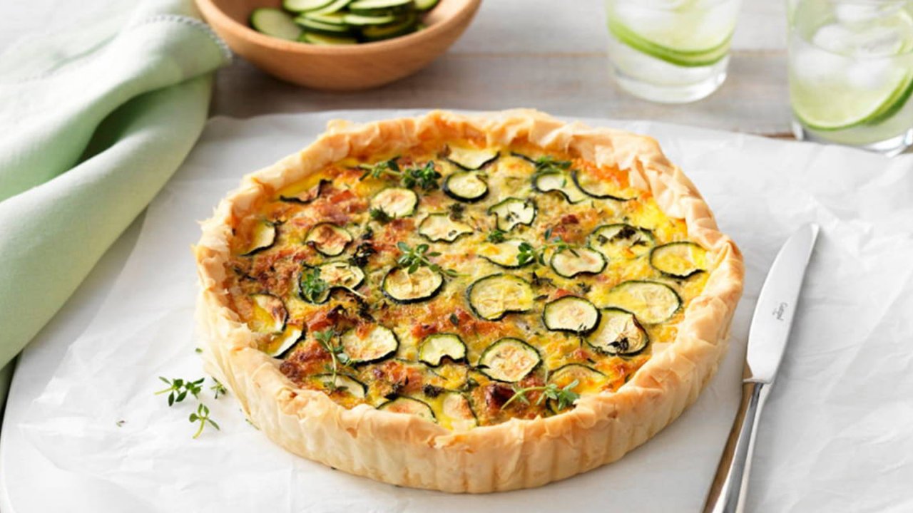 Bacon and Zucchini Tart