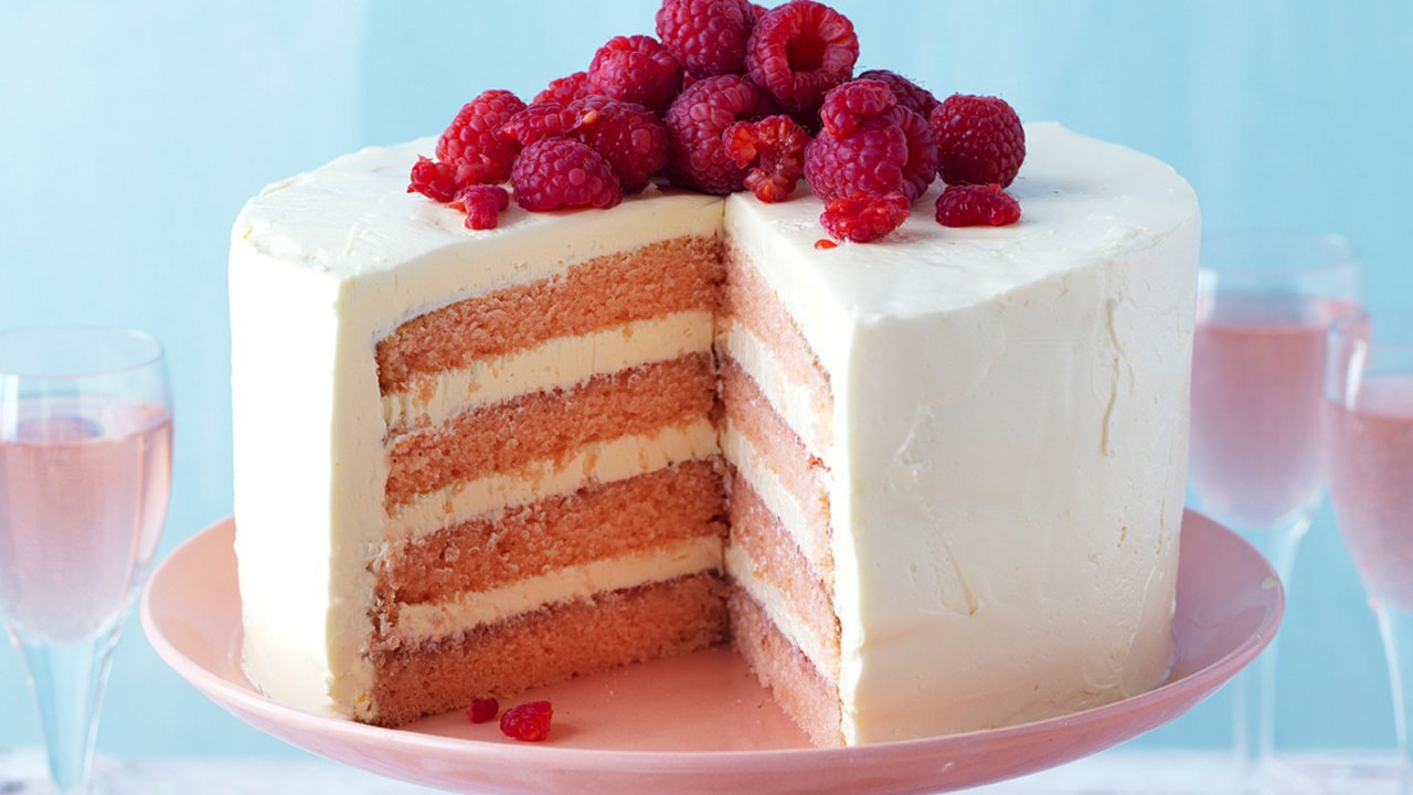 Raspberry Layered Cake