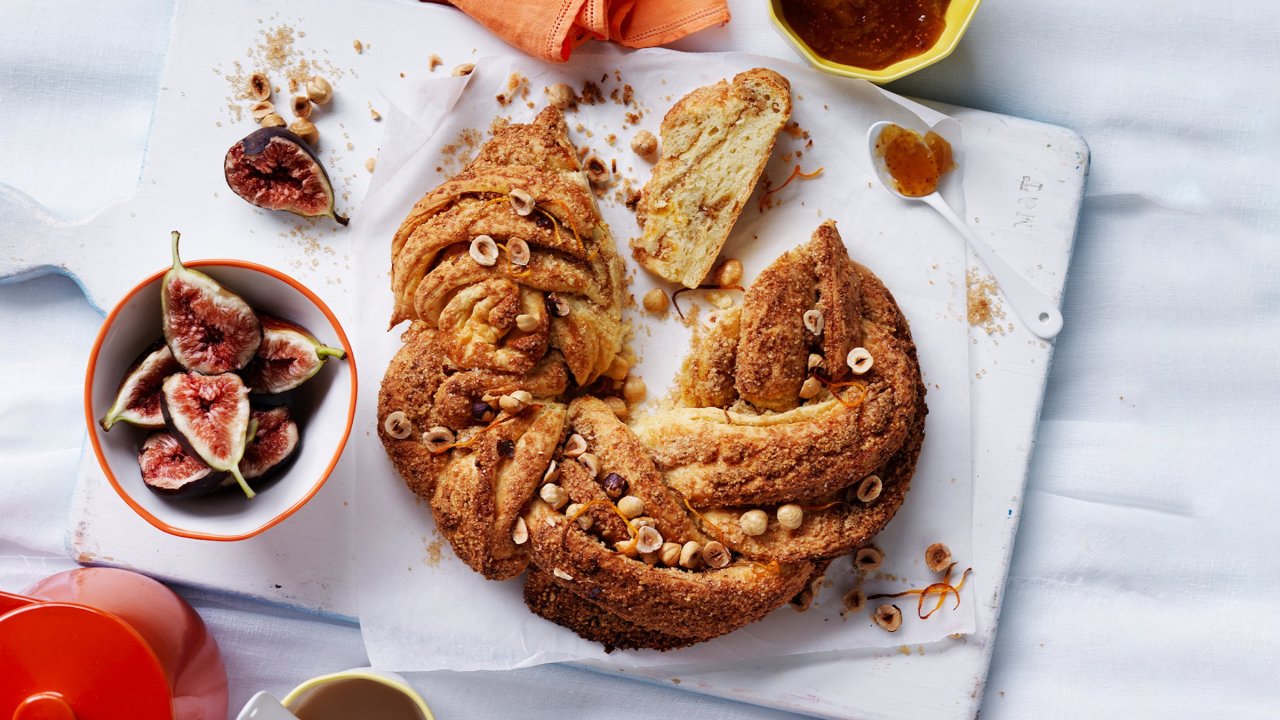 citrus hazelnut twist loaf