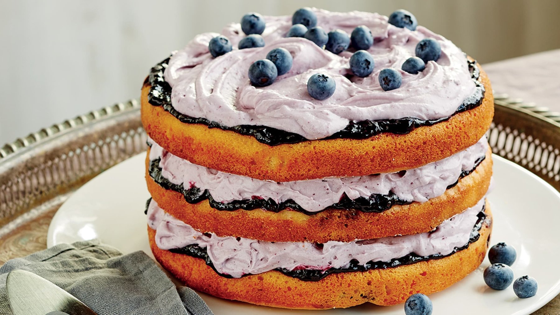 Blueberry Layer Cake | White Wings