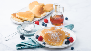 Heart pancakes